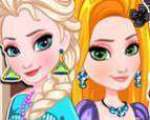 Elsa Ve Rapunzel Makyaj Oyunu Oyna